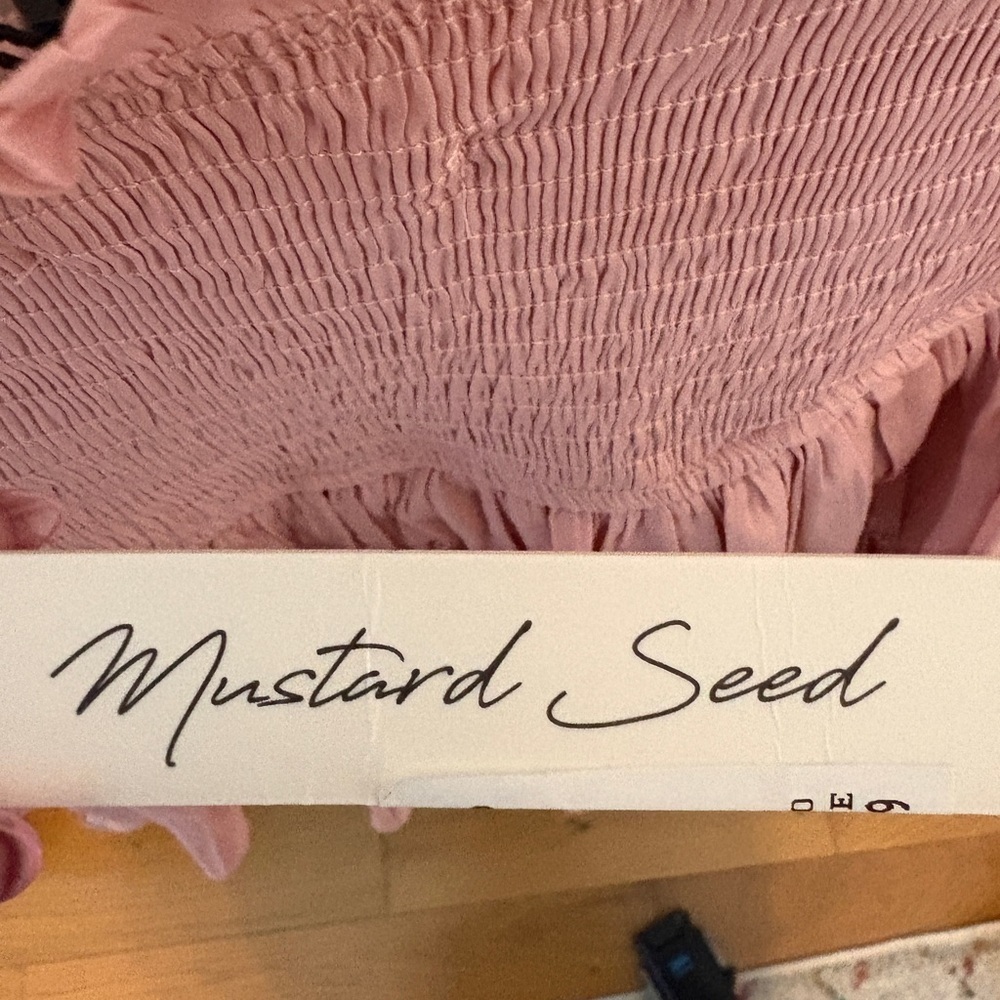 Mustard Seed Light Pink Ruffled Mini SKORT - Picture 4 of 6